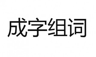 成字组词 组词大全