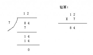 84÷7的竖式怎么怎么列 列竖式