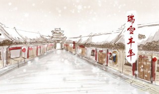 瑞雪兆丰年的下一句 红梅报新春