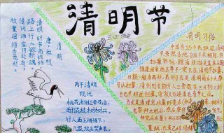 清明节手抄报内容50字 需要怎么介绍