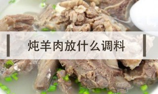 羊肉汤放什么调料 炖羊肉放什么调料