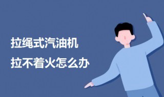 拉绳式汽油机拉不着火怎么办 拉绳式汽油机拉不着火原因及解决方法