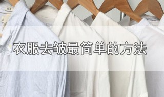 衣服去皱最简单的方法 衣服去皱有什么方法