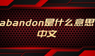 abandon是什么意思中文 abandon的意思