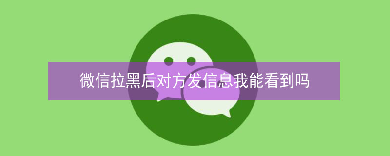 微信拉黑后对方发信息我能看到吗