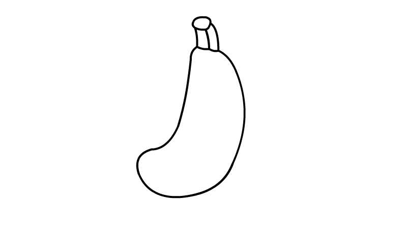 香蕉简笔画的画法香蕉简笔画的步骤