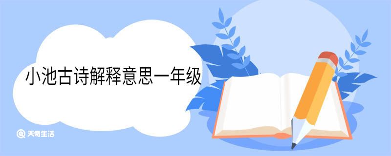 小池古诗解释意思一年级