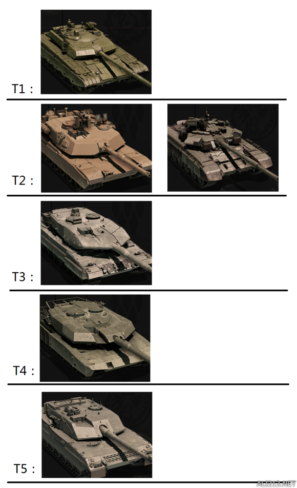 装甲战争0.21全主站坦克强度分析对比 主战坦克选择哪个好 3级