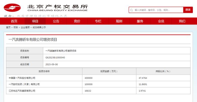 一汽奔腾增资扩股落地，募集50亿资金，全力转型新能源