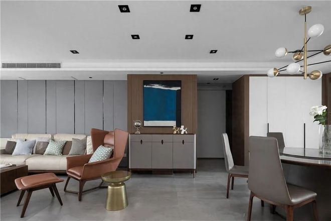 181平现代风四居室优雅与风度并存，有一种极富协调性的简约质感