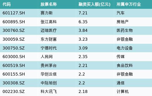 资金流向（9月19日）丨赛力斯、张江高科、迈瑞医疗获融资资金买入排名前三，赛力斯获买入超7亿元