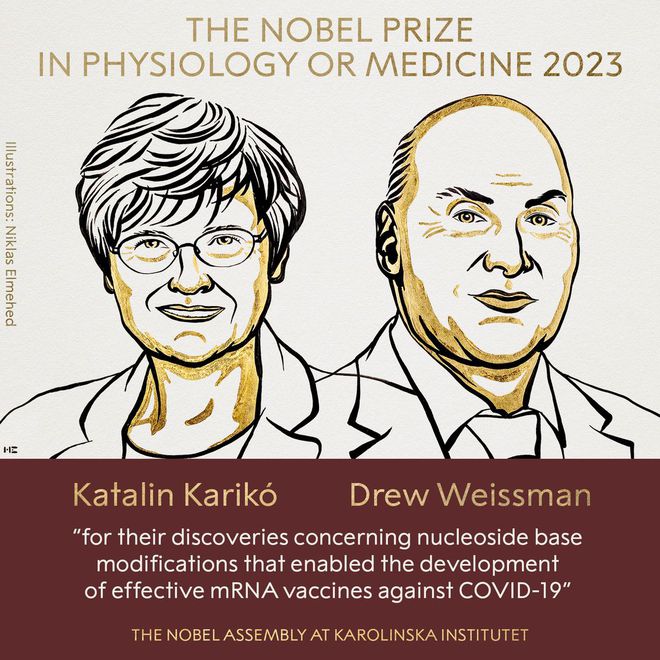 2023年诺贝尔生理学或医学奖揭晓，与新冠疫苗相关