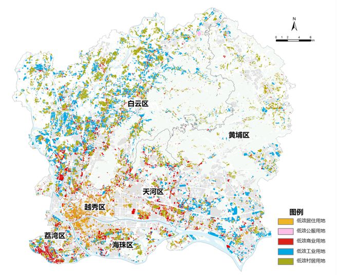 261平方公里！广州中心六区低效用地分布情况曝光！