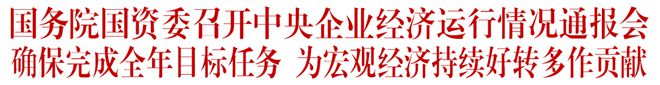 国务院国资委召开中央企业经济运行情况通报会