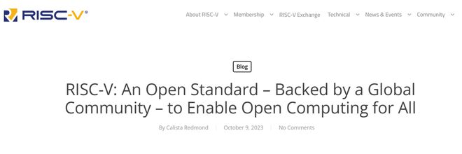 RISC-V 回应美国立法者闭源要求：开放标准很重要