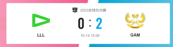 lol2023全球总决赛10月14日15点-入围赛LLL vs GAM视频介绍