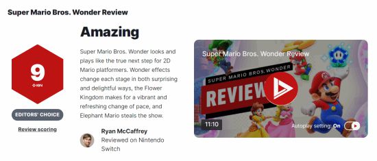 《马里奥惊奇》IGN 9分：确立了2D马里奥的新标准
