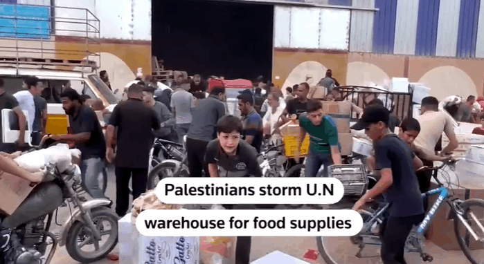 援助物资遭加沙民众哄抢，“意料之中，他们绝望了”
