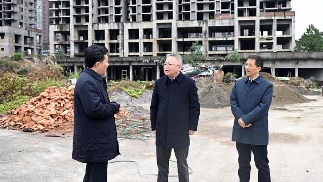 湖南省委书记暗访烂尾十余年楼盘后，附近群众：工地已有挖掘机施工